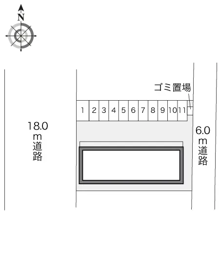 ★手数料０円★前橋市南町２丁目 月極駐車場